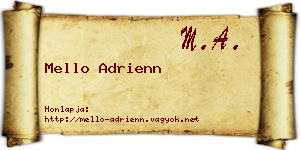 Mello Adrienn névjegykártya